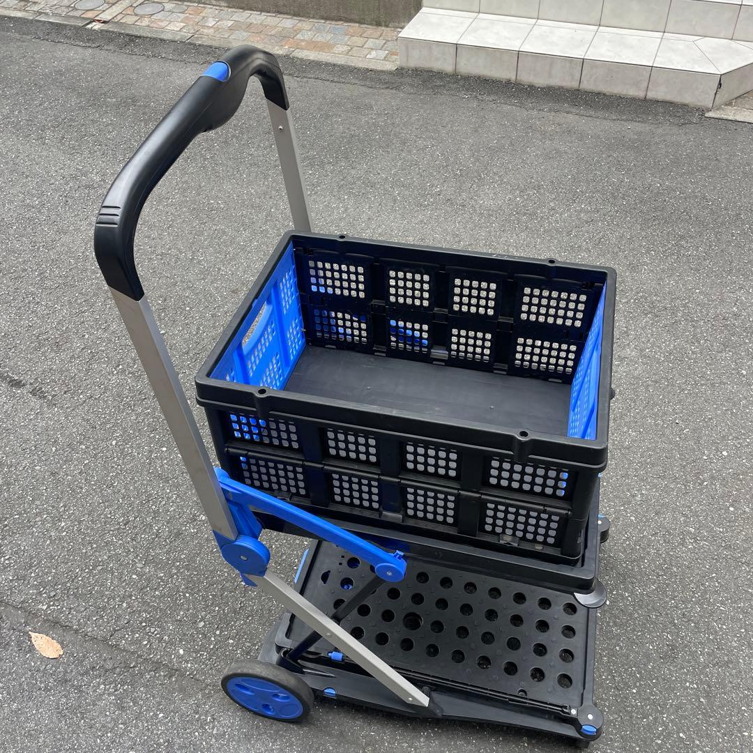 折りたたみ式カート ショッピングカート ダブルレイヤートローリー/ヤ 折りたたみ式カート ショッピングカート ダブルレイヤートローリー/ヤS3101