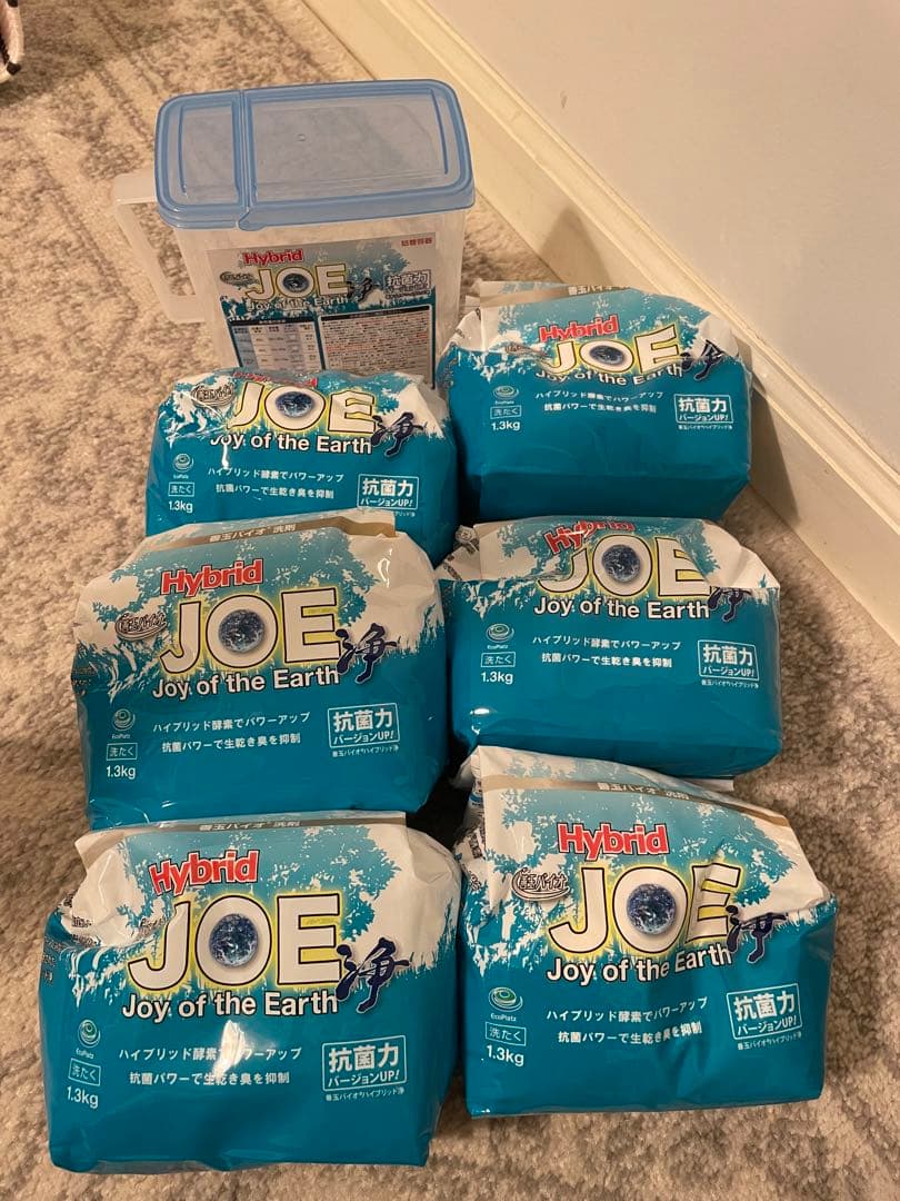 善玉バイオ洗剤 ハイブリッド浄6袋セット 詰替用容器＆計量スプーン付