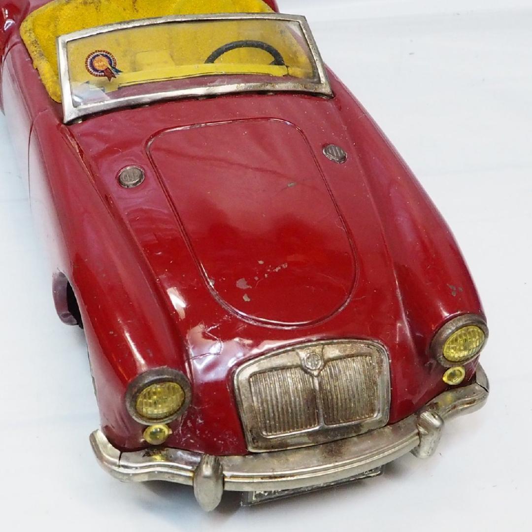 旭玩具【MG MGA 1600カブリオレ 赤】ブリキ tin toy car箱無
