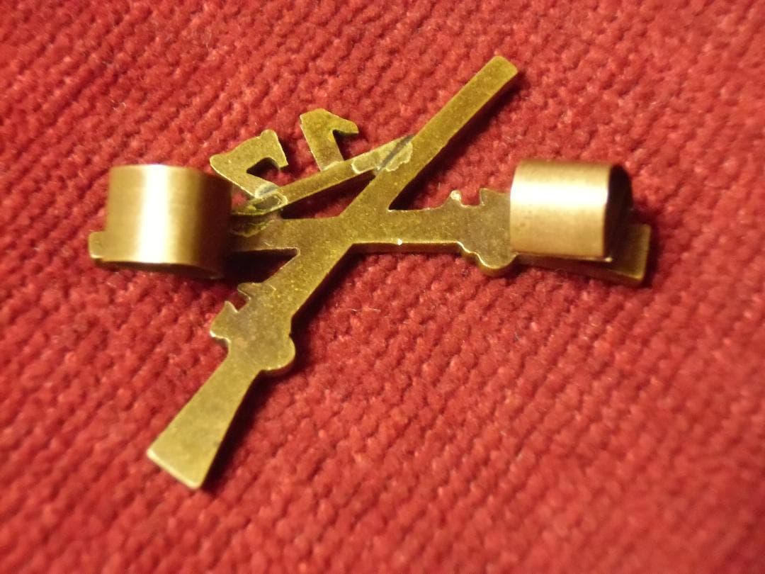 ★１９３０年代＊アメリカ軍＊陸軍＊歩兵第１７連隊将校襟章＊シングル（実物）