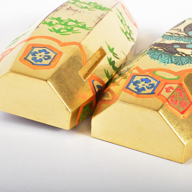 茶道具　中村湖彩作　金蒔絵　ぶりぶり　ふりふり　香合　共箱　V　6020