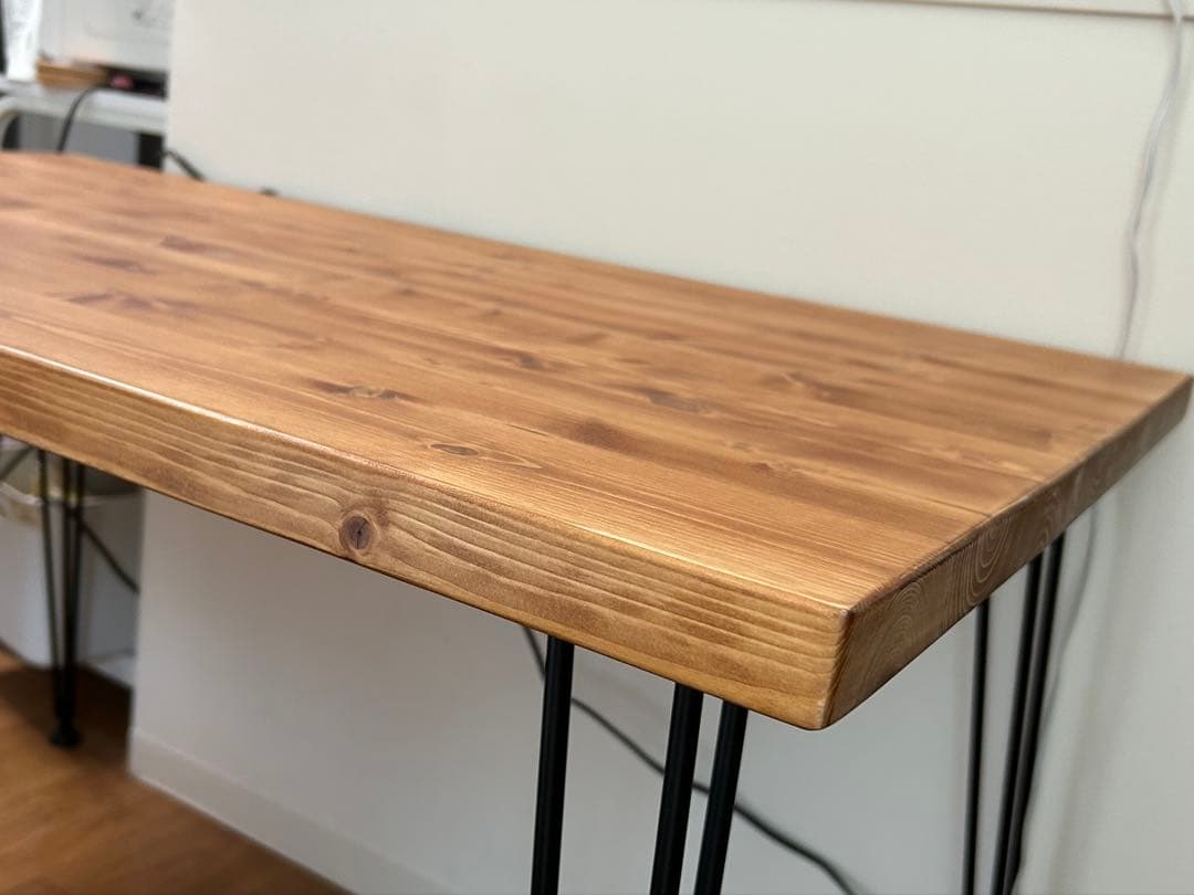 LOWYA ダイニングテーブル ヴィンテージ風 ライトブラウン　幅120cm