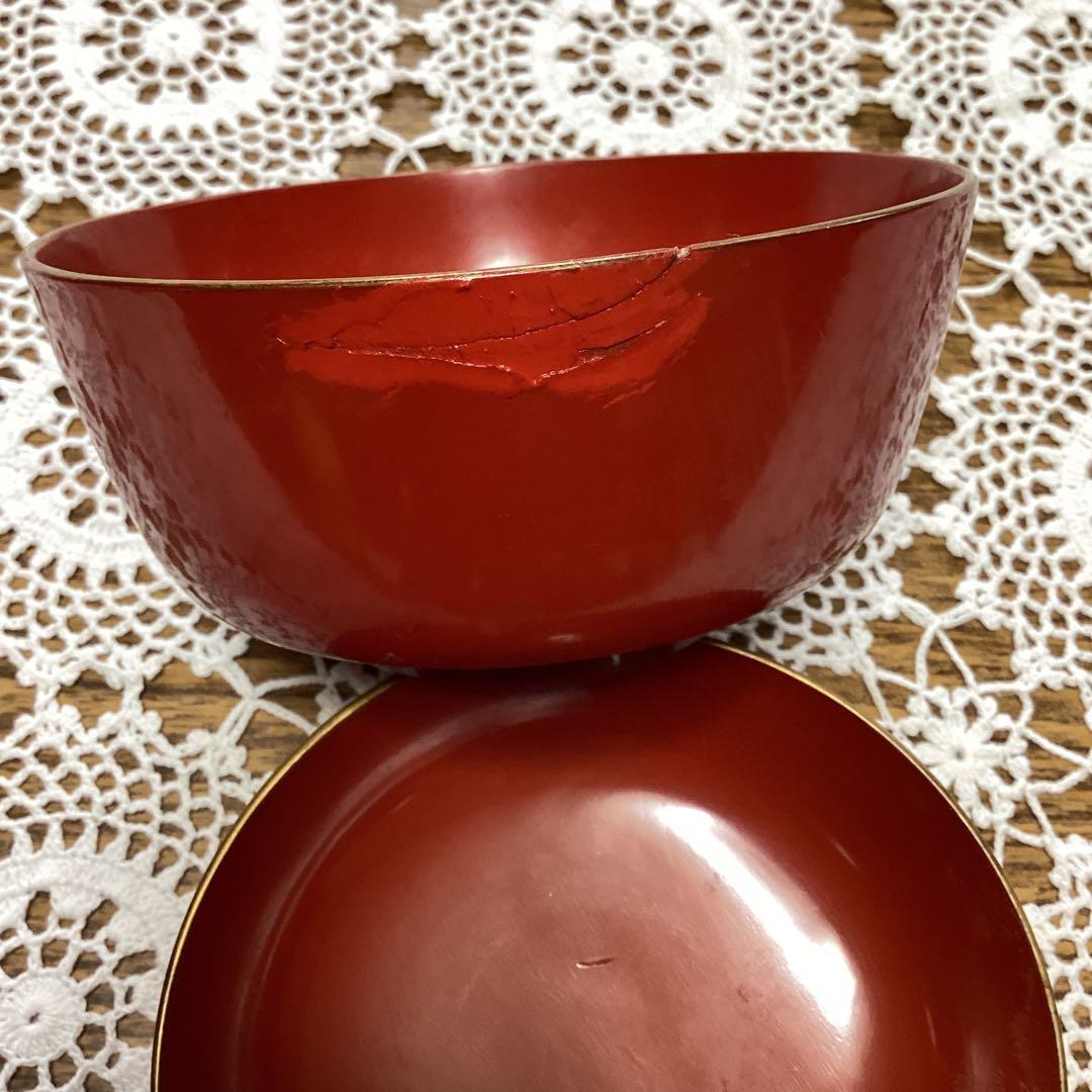 k2f20 朱 牡丹 吸物椀10客