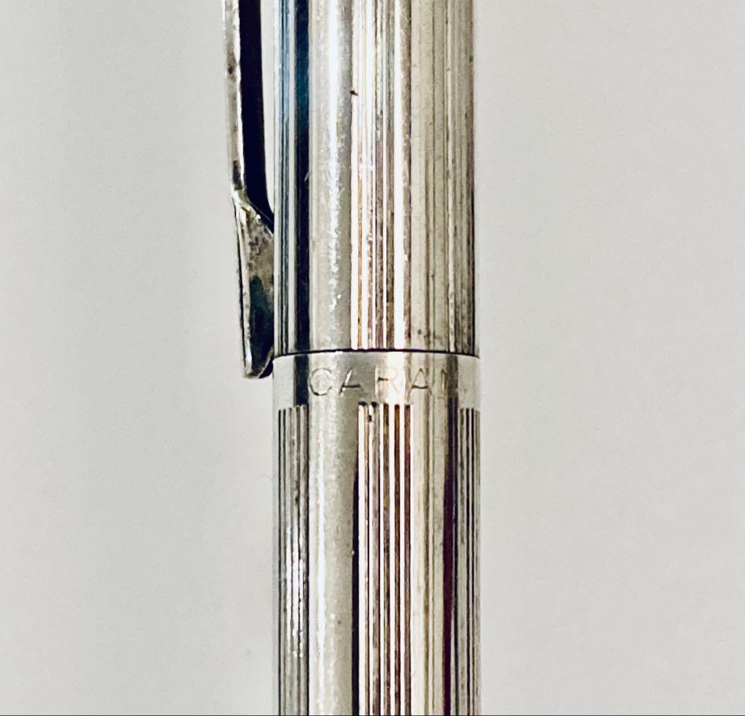スイス製◇カランダッシュ 高級ボールペン エペ シズレ 銀張 1980s