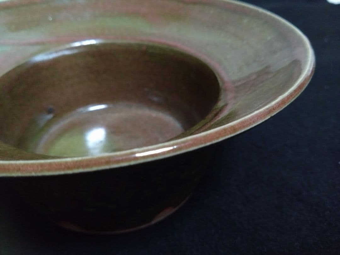 織部釉 カブト鉢 北大路魯山人作 魯山人