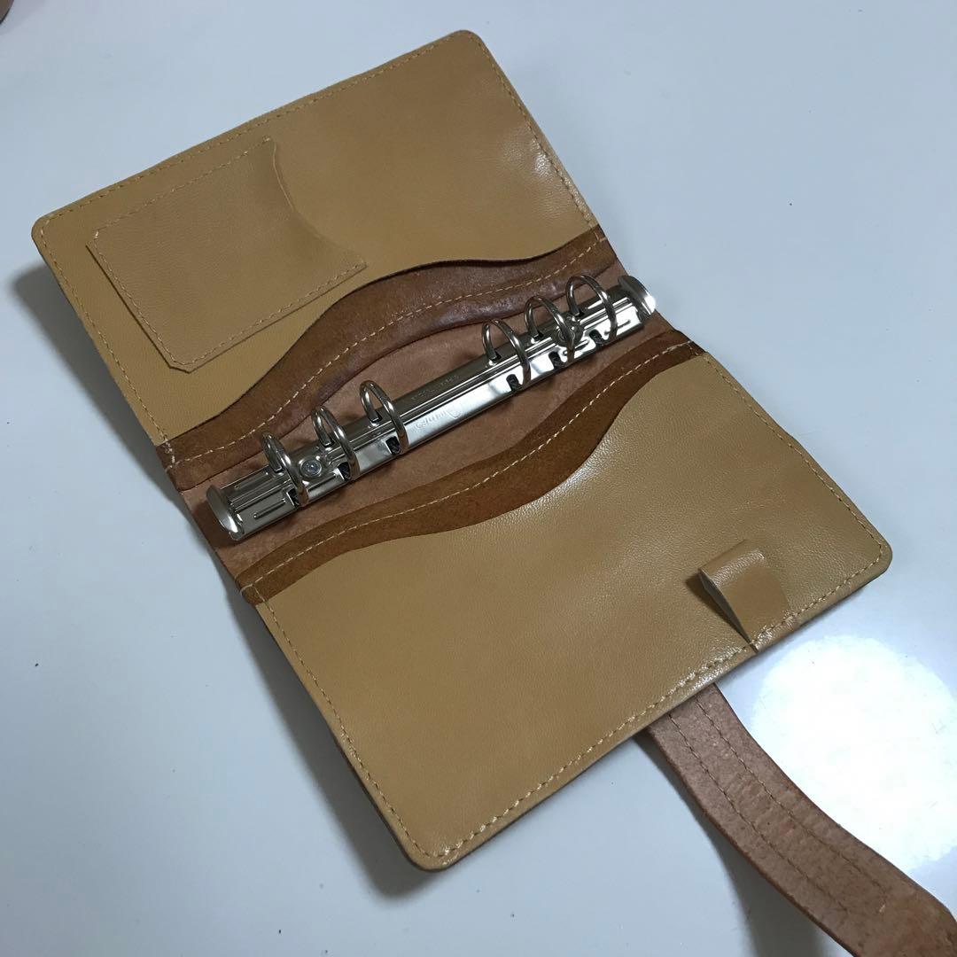 バイブルサイズシステム手帳（牛ヌメ革カービング&栃木レザー）