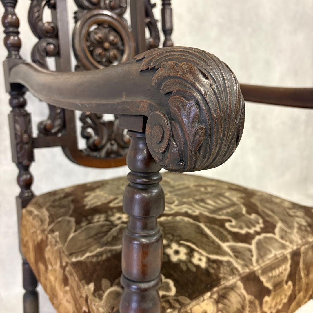 18世紀 バクタプール キング＆クイーンスタイルのハイバックチェア