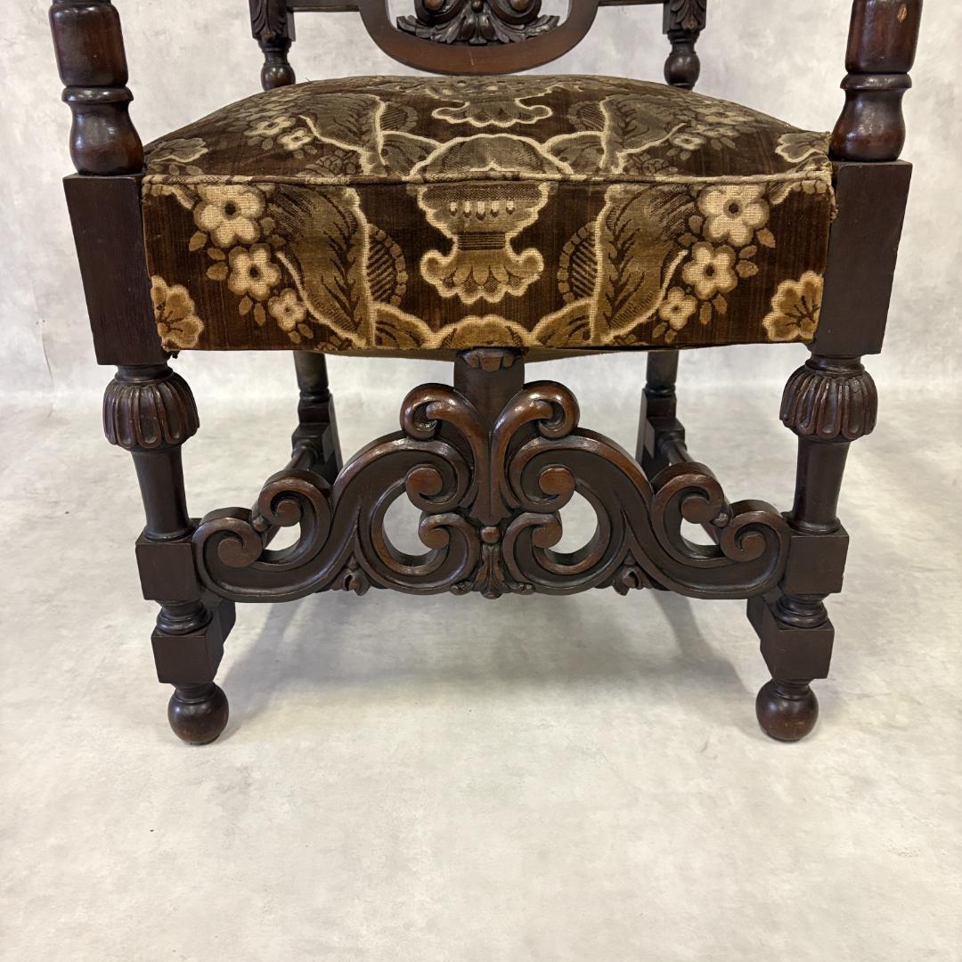 18世紀 バクタプール キング＆クイーンスタイルのハイバックチェア