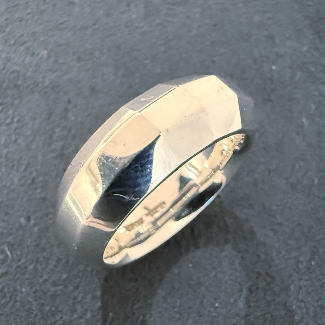 美品【e.m.】シルバー925多面体デザイン リング