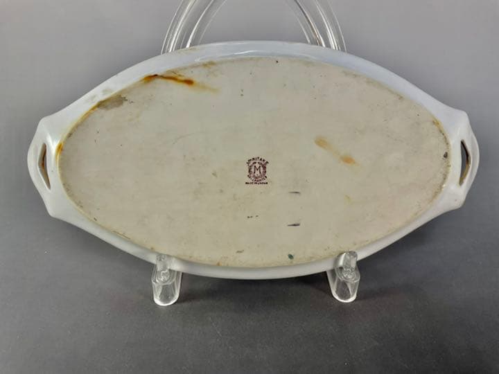 オールドノリタケ デコレディ ハンドル付 トレイ型 絵皿 アールデコ