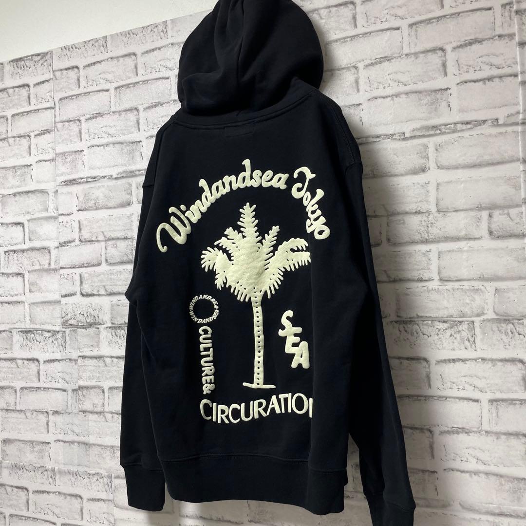 美品！ 希少！ 東京店舗限定 WIND AND SEA ブラックパーカー 大きめ