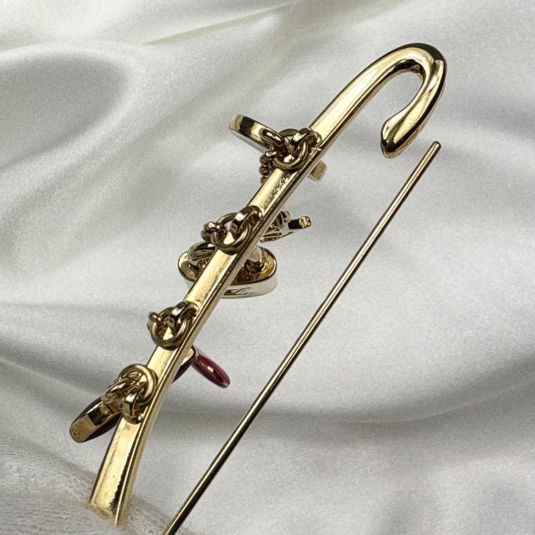 美品✨ルイヴィトン ブローチ チャーム 5連 ゴールド - メルカリ