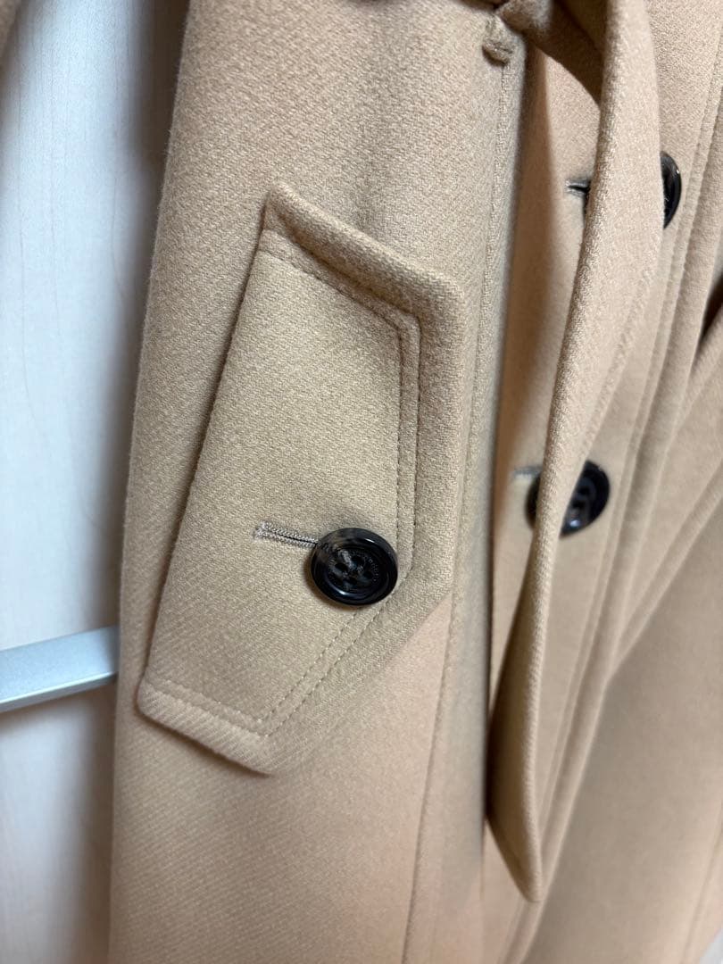 バーバリーブルーレーベルアンゴラフォックスファー ロングコート38