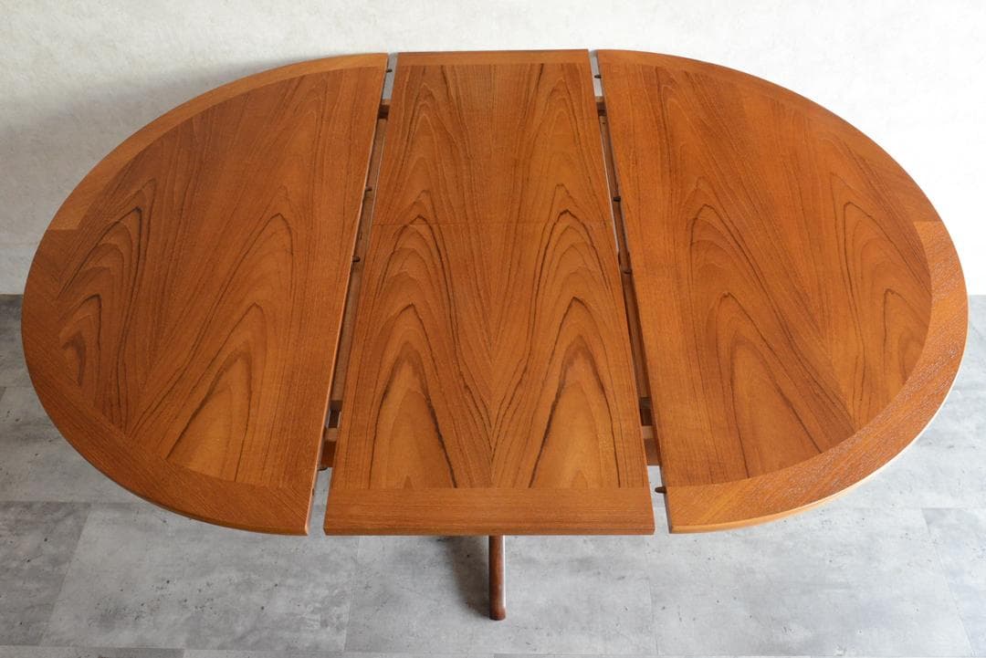 Nathan ヴィンテージ エクステンション コンパクト ラウンドテーブル 伸縮