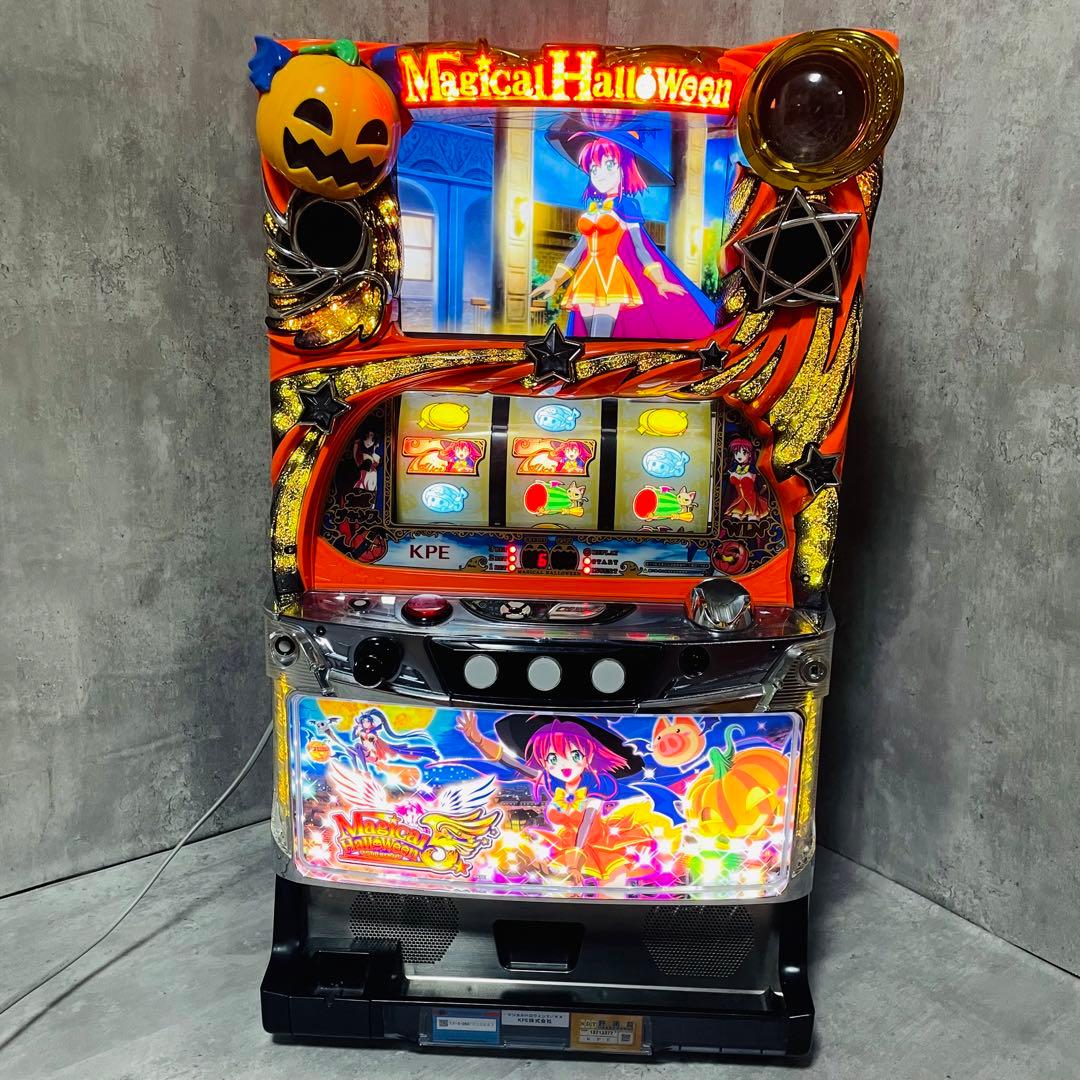 パチスロ実機 5号機 マジカルハロウィン5 コイン不要 スロット