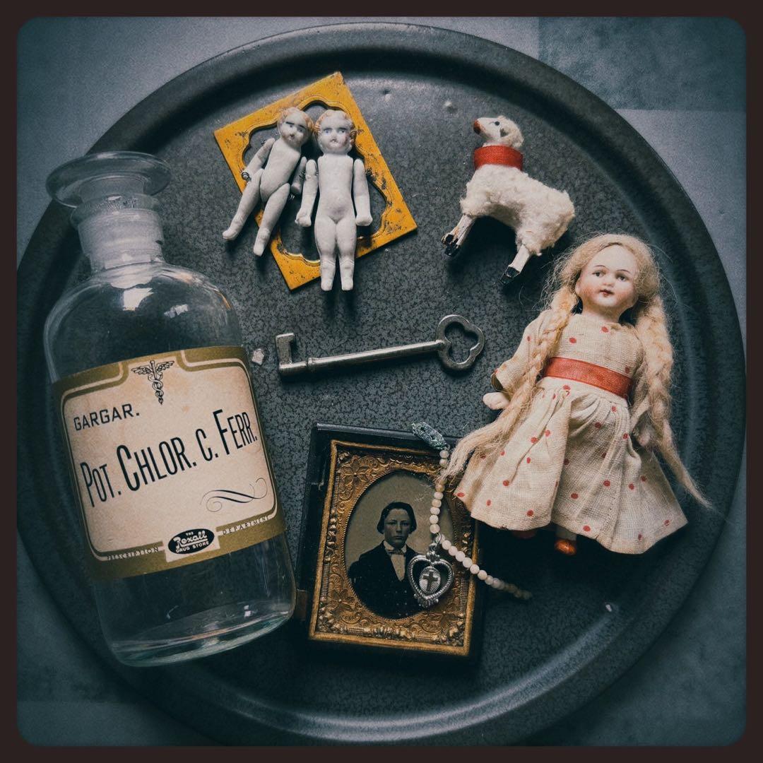 アンティーク ジャンクドロワーセット ビスクドール etc