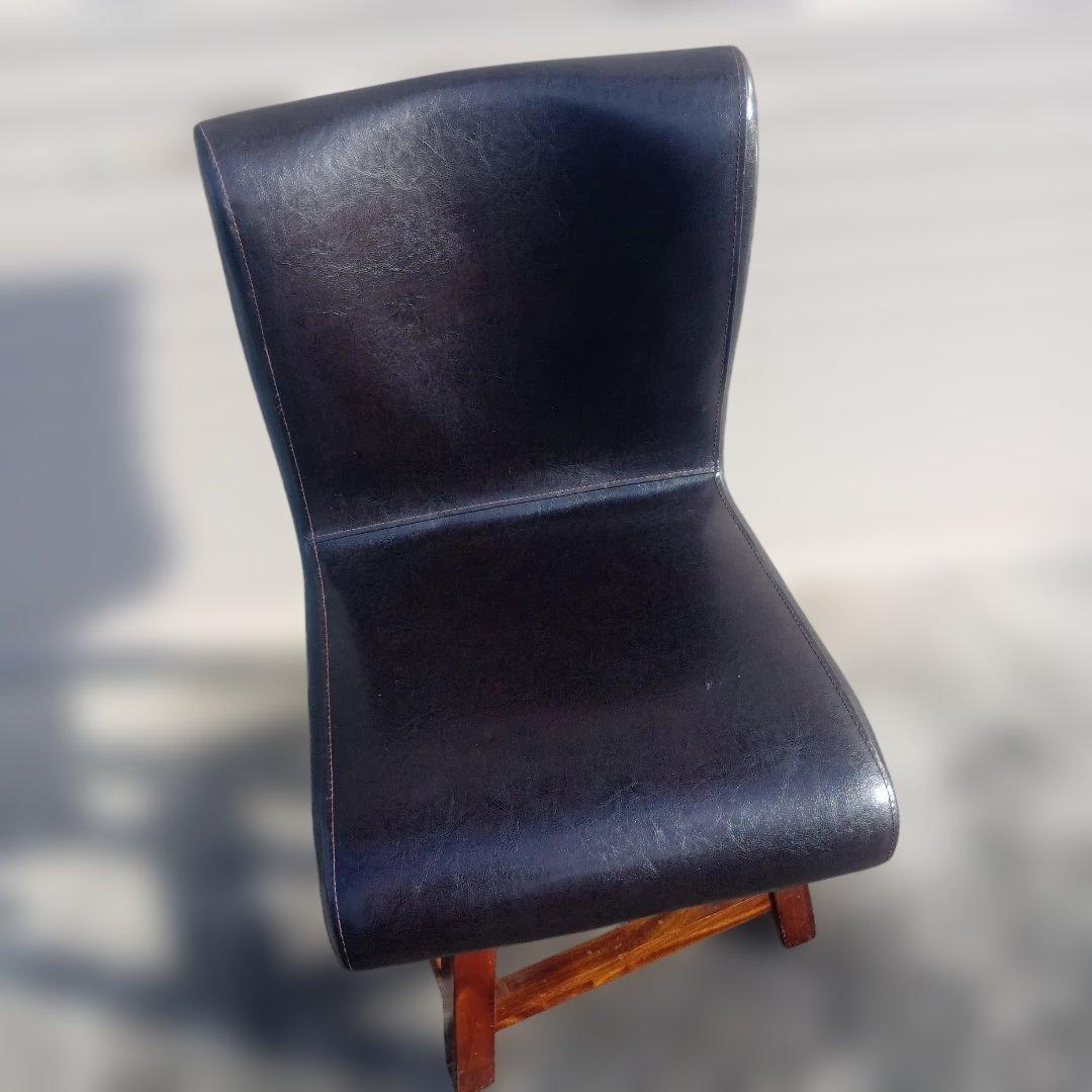 ヴィンテージ MORISHIGE PUレザー アンティーク回転チェア③