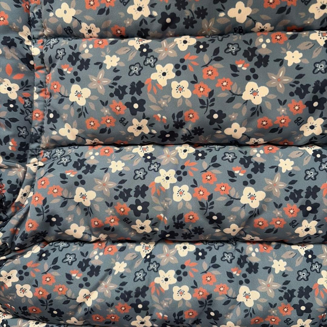 プチバトー花柄フード付きダウンコート 18m