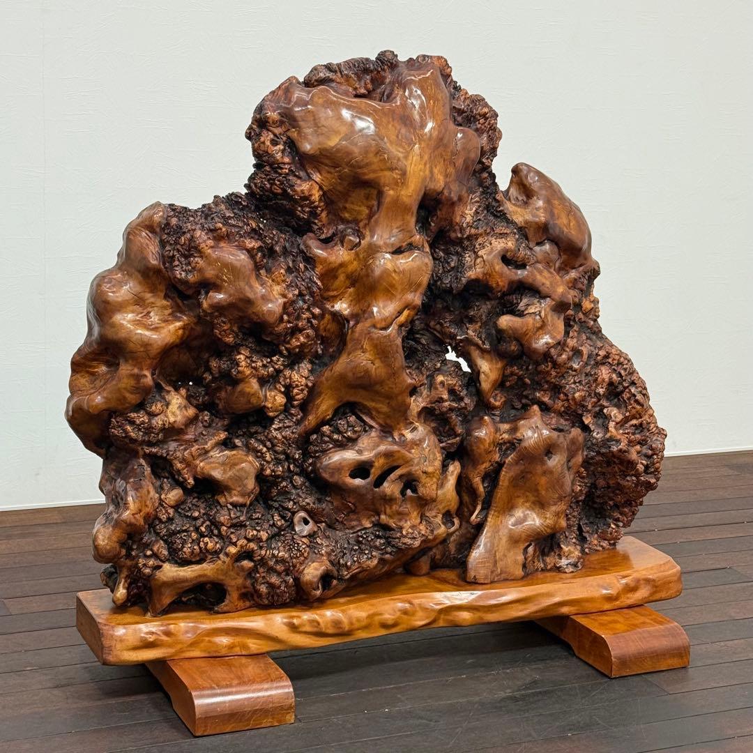 H21K45 巨大 天然木 瘤 衝立 コブ 木製オブジェ - メルカリ