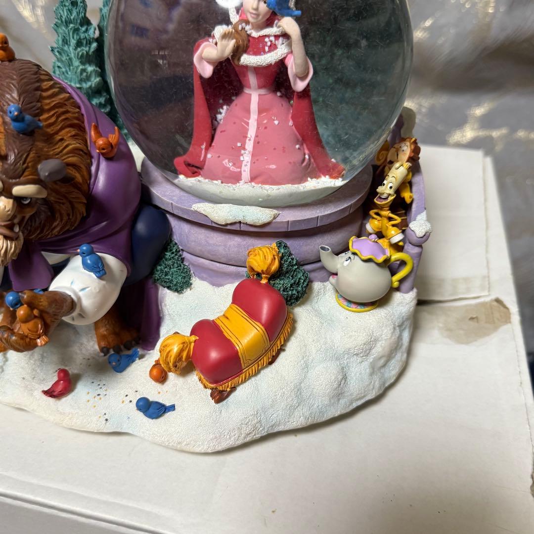 【希少】美女と野獣　ベル　スノードーム　箱あり　オルゴール　未使用品
