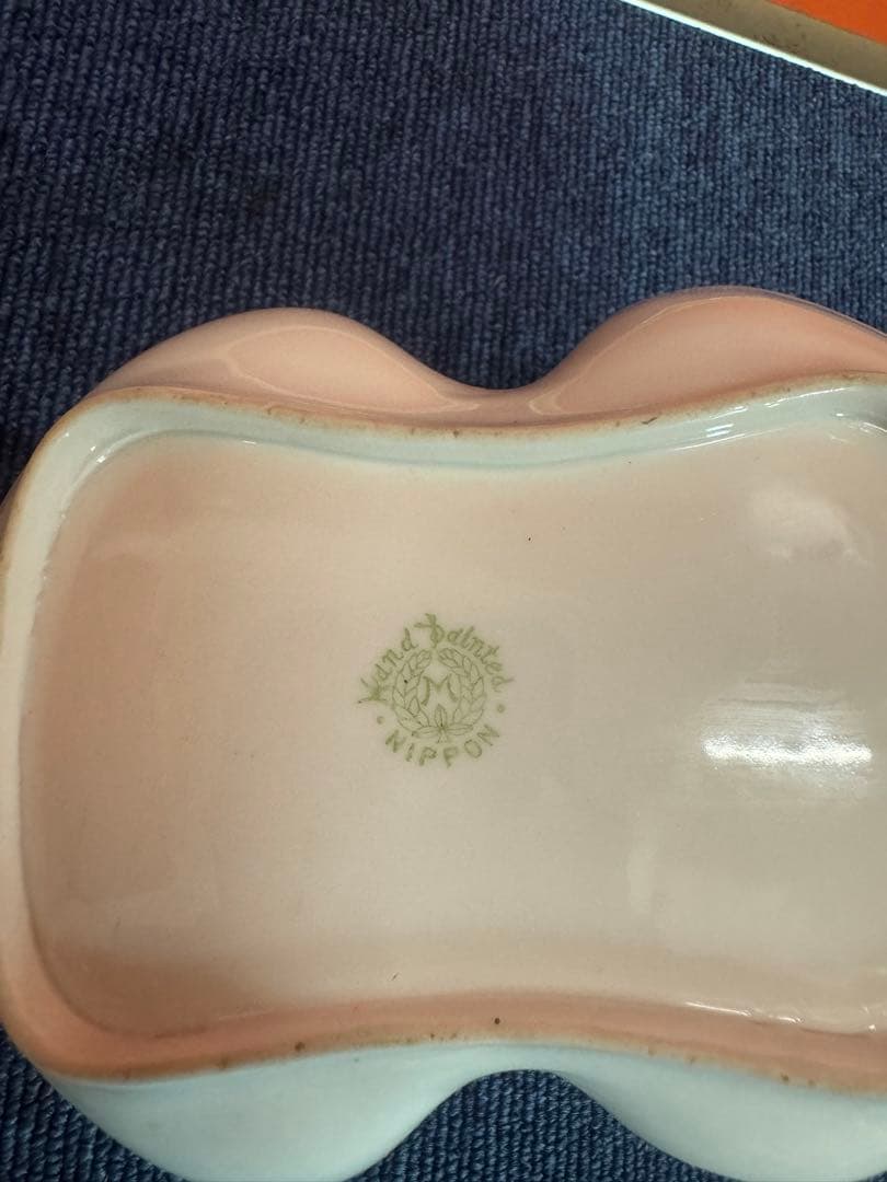 1847 【明治アンティーク】オールドノリタケ　風景図　手提皿　時代