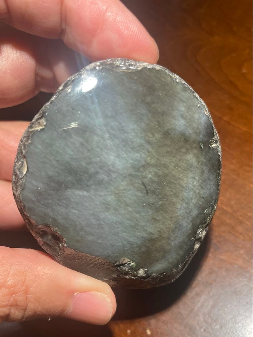 研磨品 十勝石玲瓏 水色、ブルー、イエロー レインボーオブシディアン