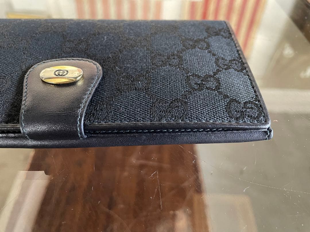 1980s oldgucci オールドグッチ　ブラック　長財布