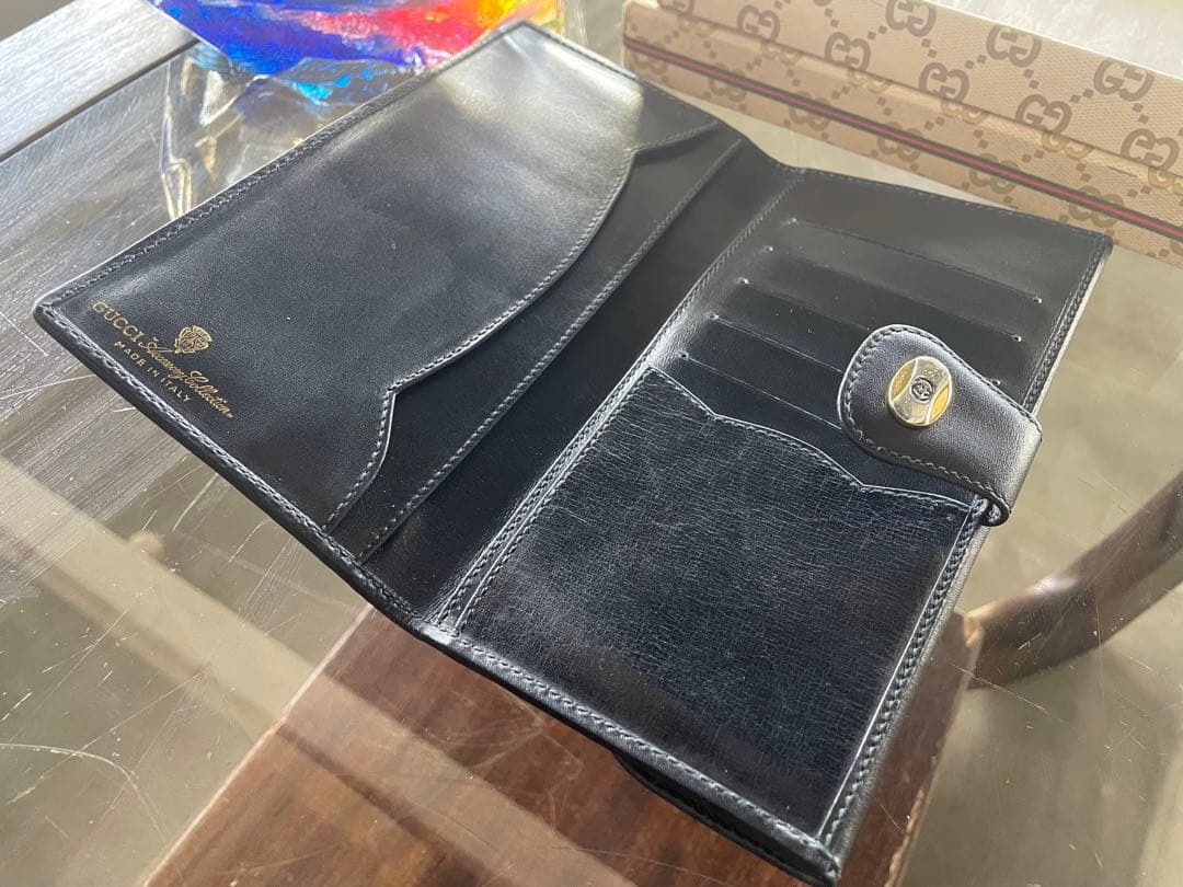 1980s oldgucci オールドグッチ　ブラック　長財布