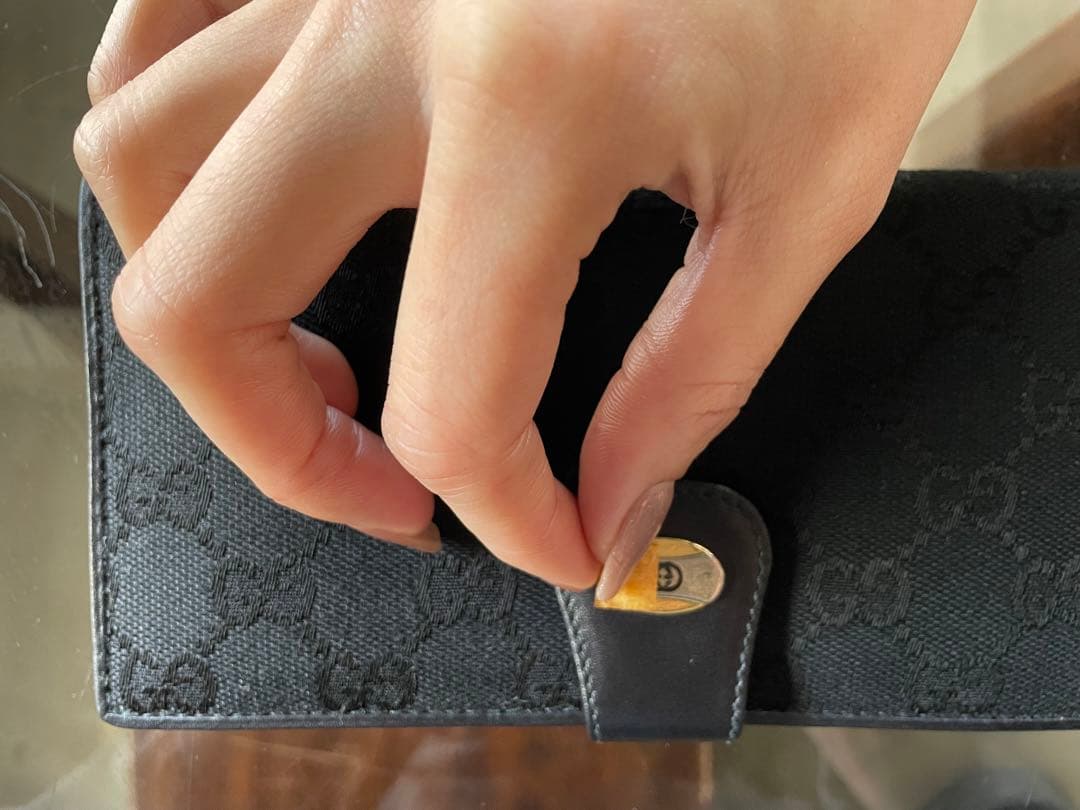 1980s oldgucci オールドグッチ　ブラック　長財布