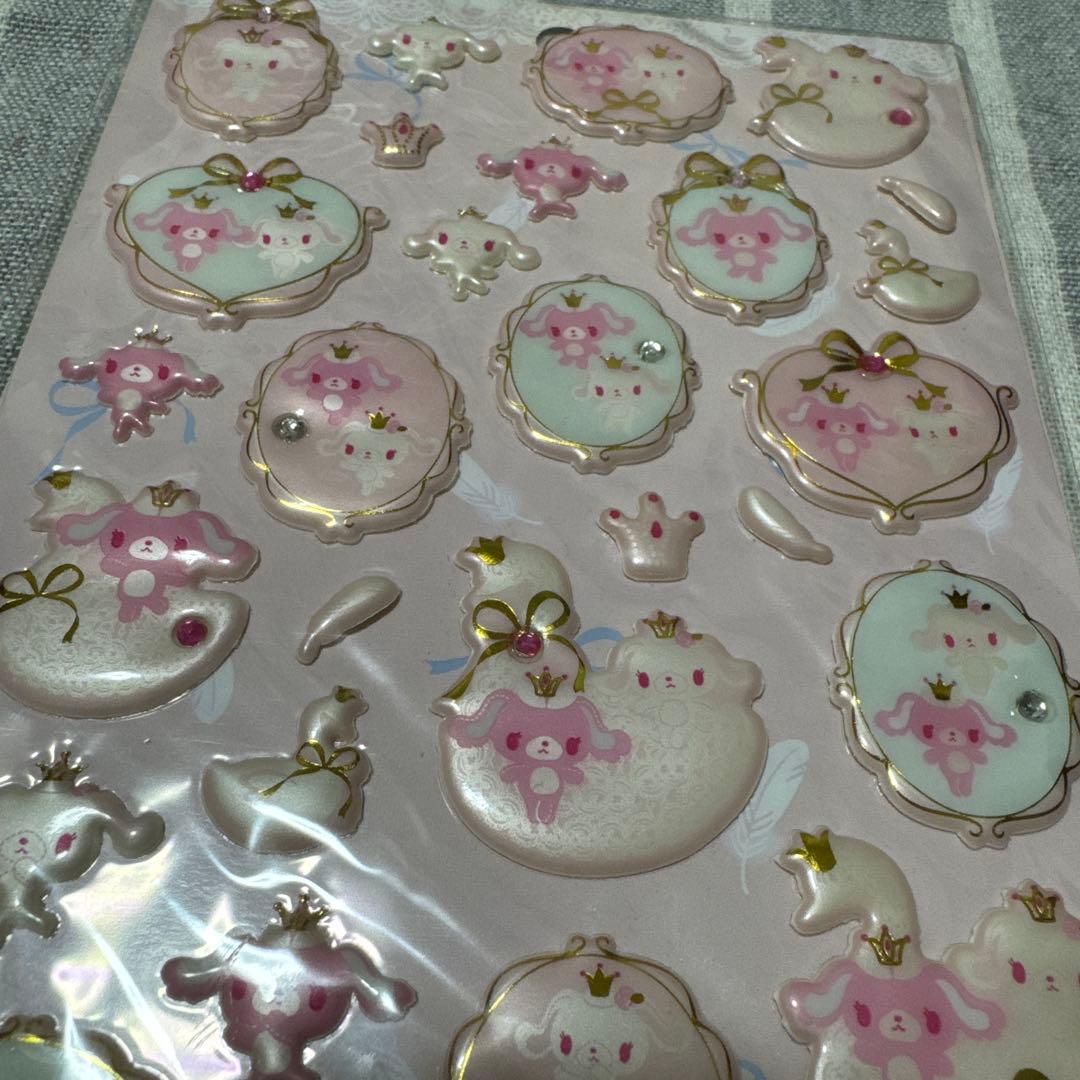 シュガーバニーズ バレエうさプリマうさ ぷくぷくシール ぷっくり