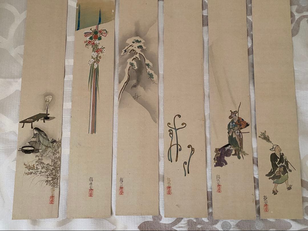 油絵額付き国領経郎 F8 【人物】手描き肉筆