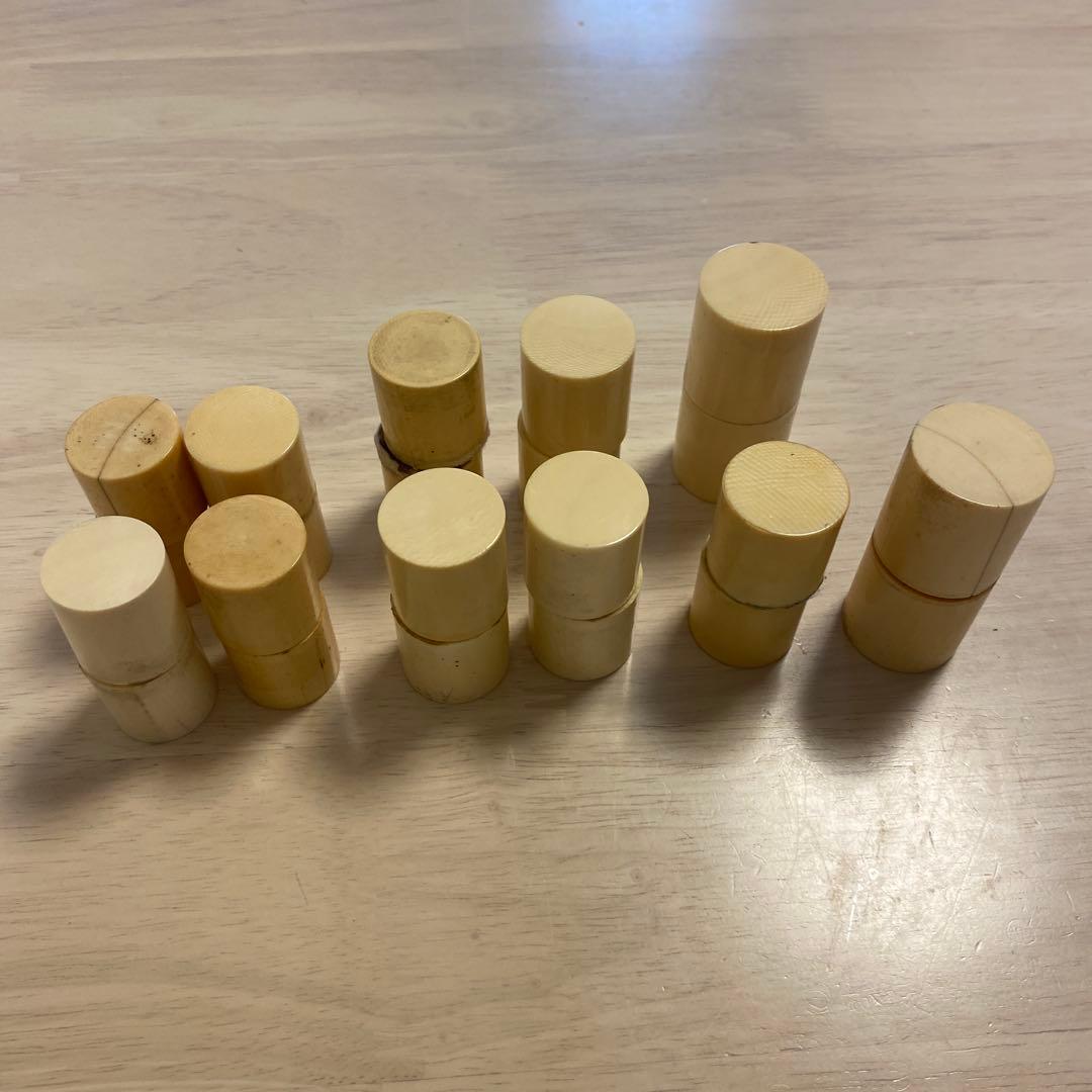 軸先 根付け材 掛け軸用 11個セット(22個) 588g