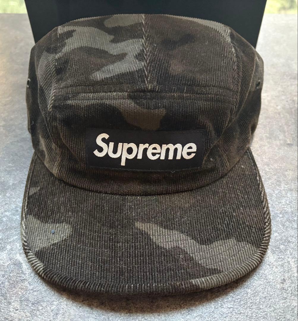 Supreme】 コーデュロイ キャンプキャップ ボックスロゴ USA製 - メルカリ