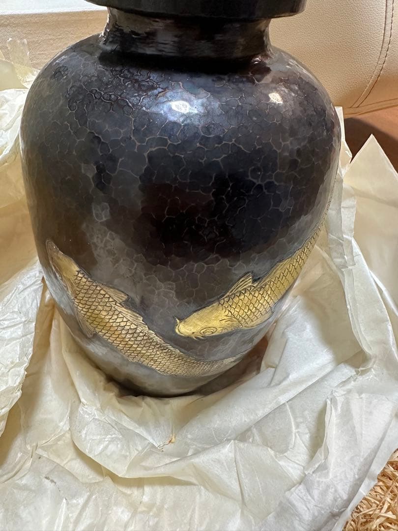 広島特産 銅虫花瓶 魚の装飾 明宝造 - メルカリ