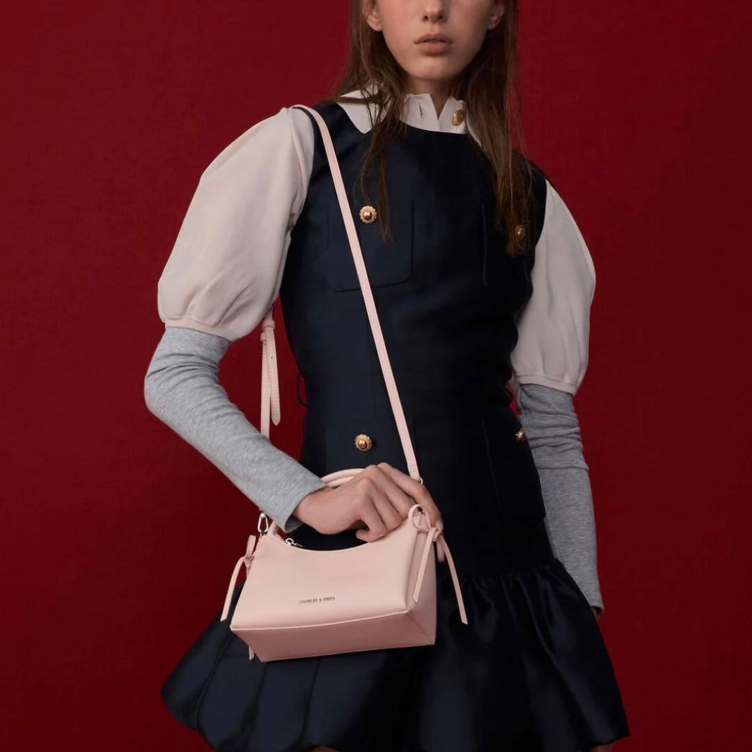 【新品未使用】 ヘーゼル ボウトップハンドルバッグ ソフトピンク