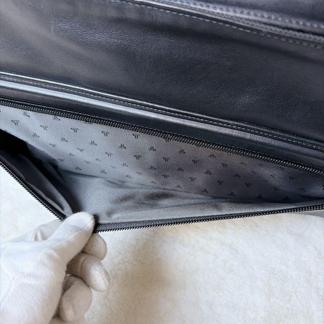 【極美品】 TUMI オールレザー 2way ブリーフケース 2室 大容量 A4