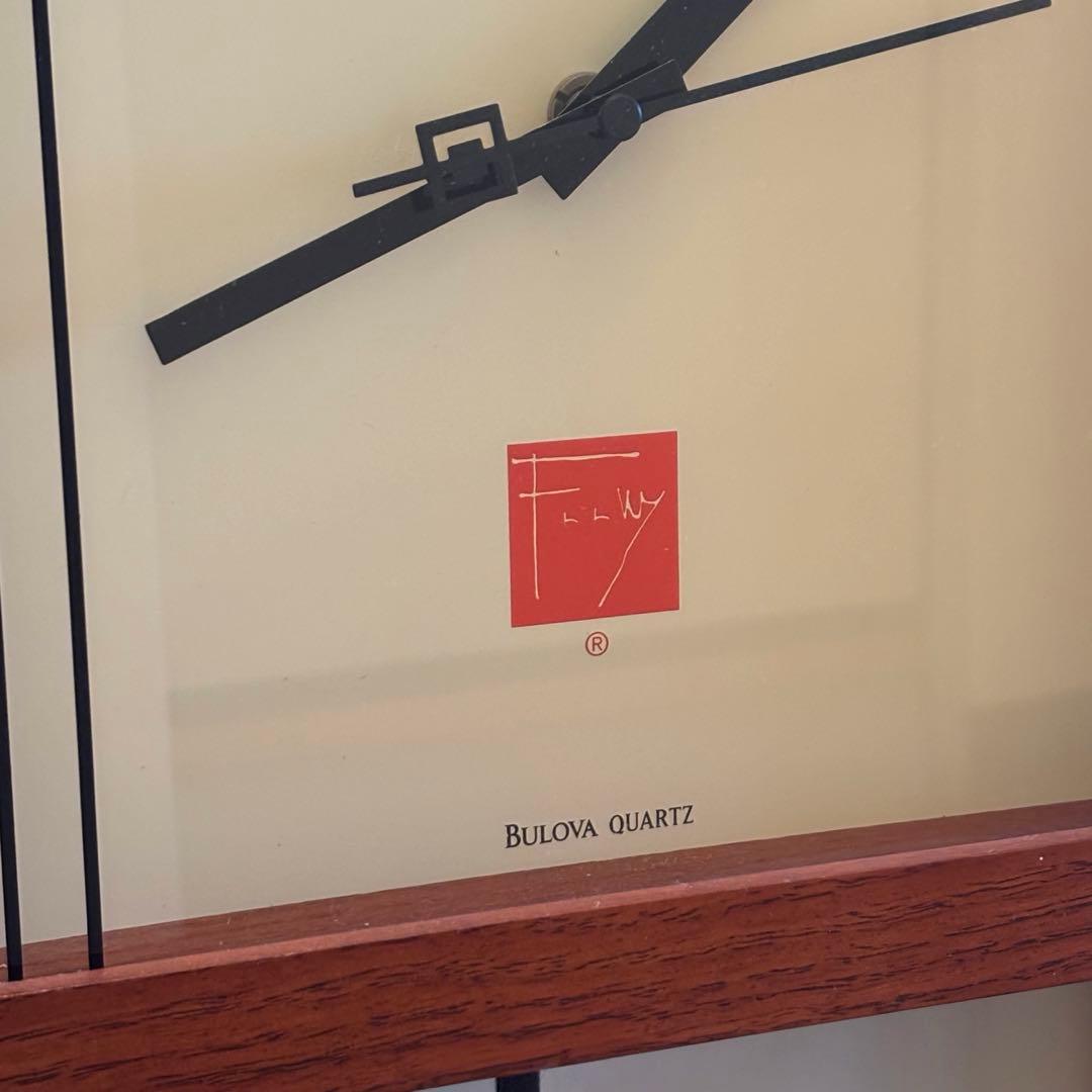 フランクロイドライト掛け時計 時報 BULOVA マントル時計 振り子時計