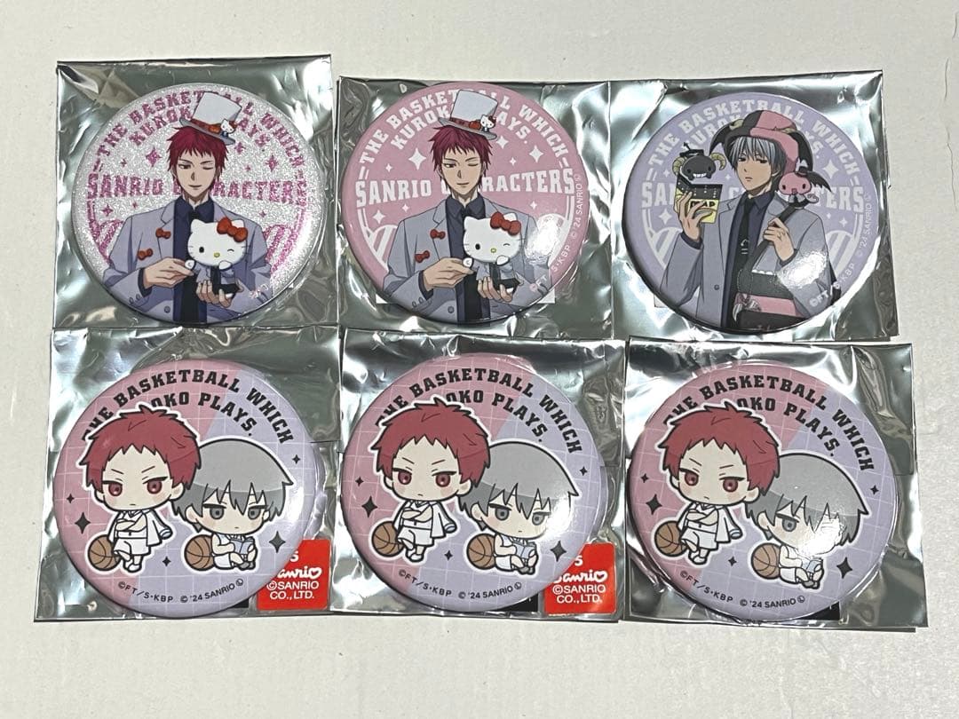 黒子のバスケ 黒バス サンリオ 等身レア 缶バッジ 赤司征十郎 黛千尋