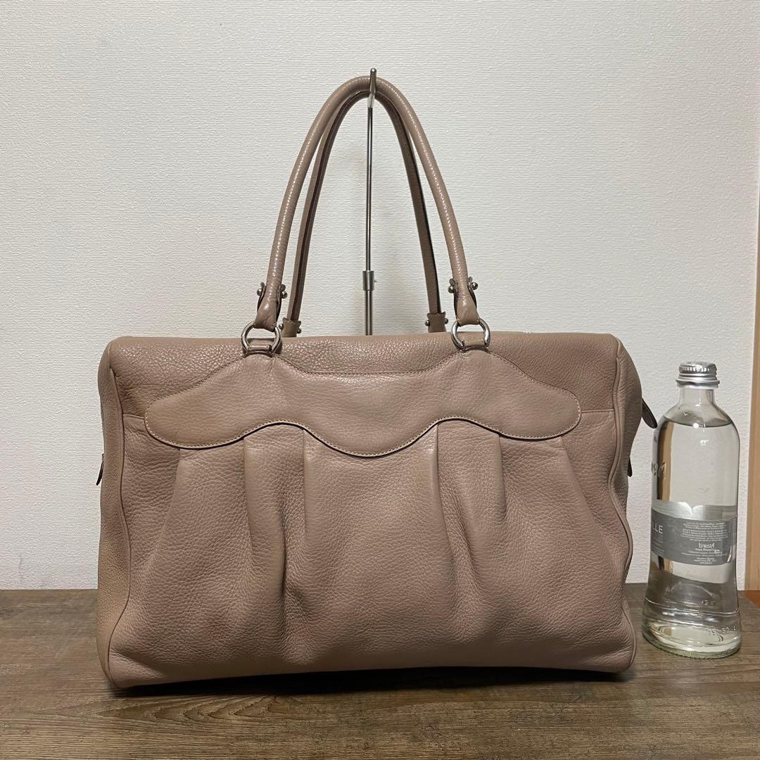 ■Ferragamo（フェラガモ）良品 / レザー /ハンドバッグ/ ベージュ系