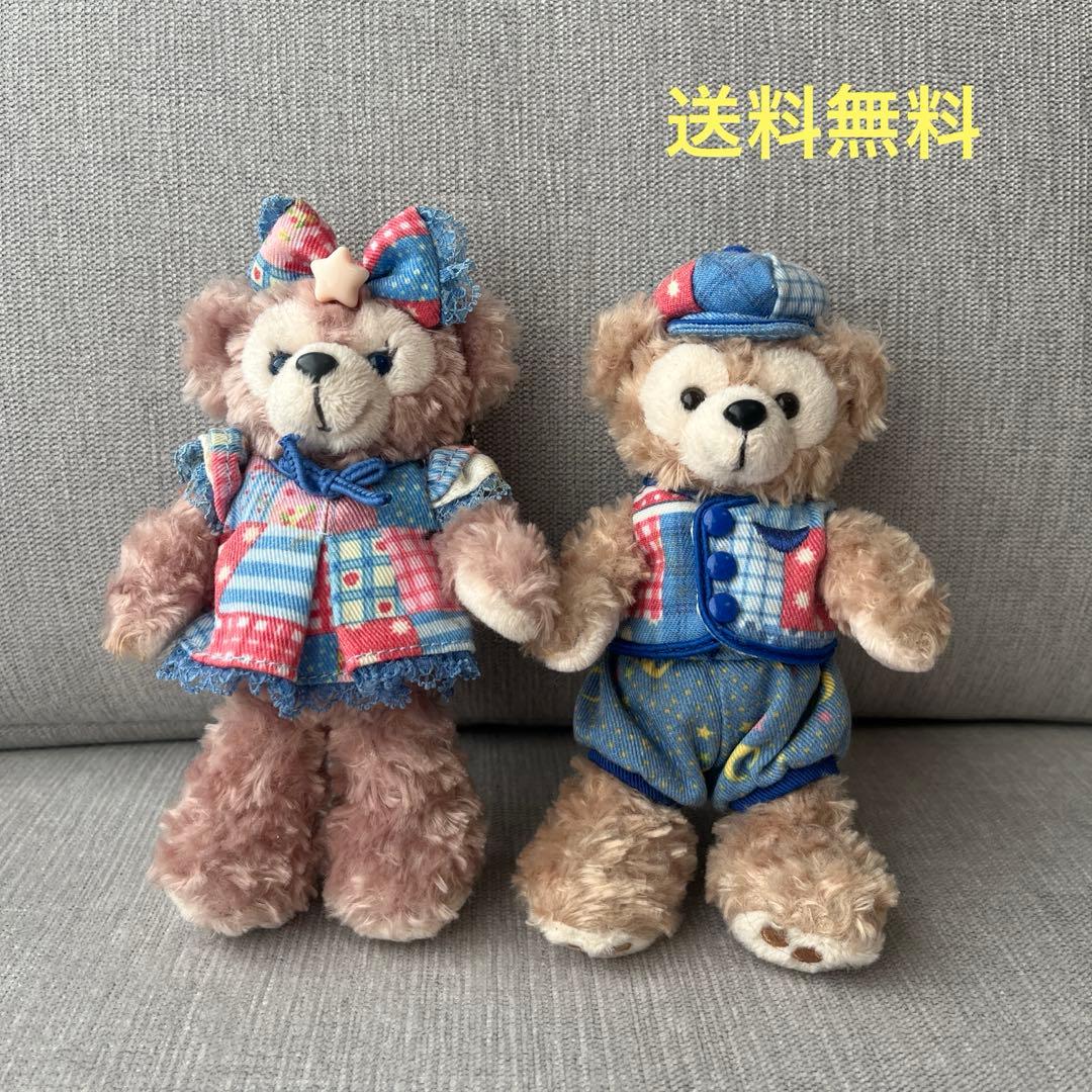 15周年 ダッフィー シェリーメイ ぬいぐるみバッジ パッチワーク