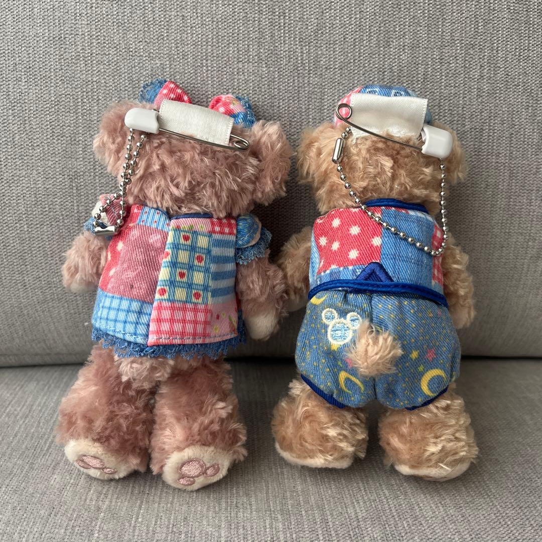 15周年 ダッフィー シェリーメイ ぬいぐるみバッジ パッチワーク