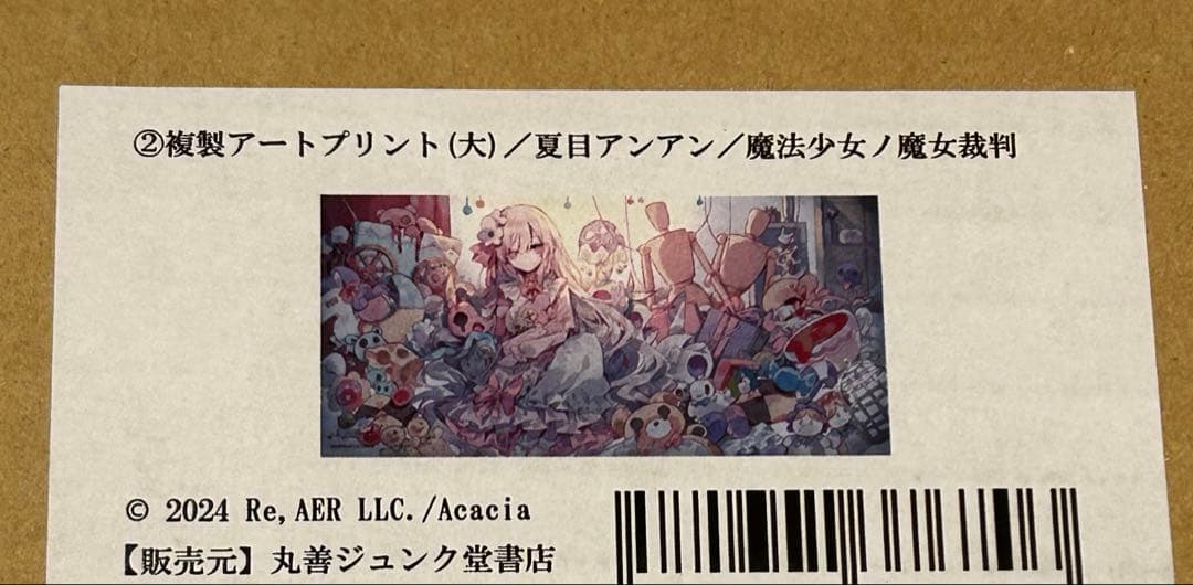 魔法少女ノ魔女裁判 複製処刑展 アートプリント 夏目アンアン まのさば
