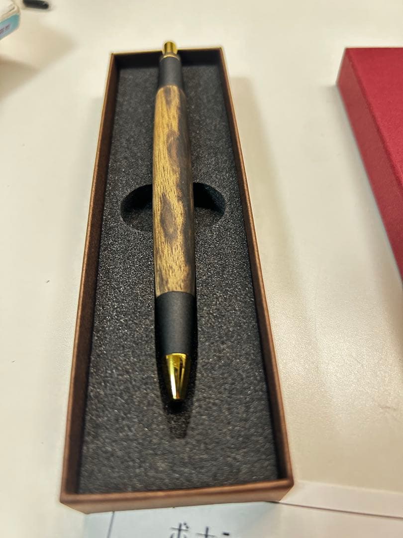 野原工芸似 ボナンペン 黒柿孔雀杢