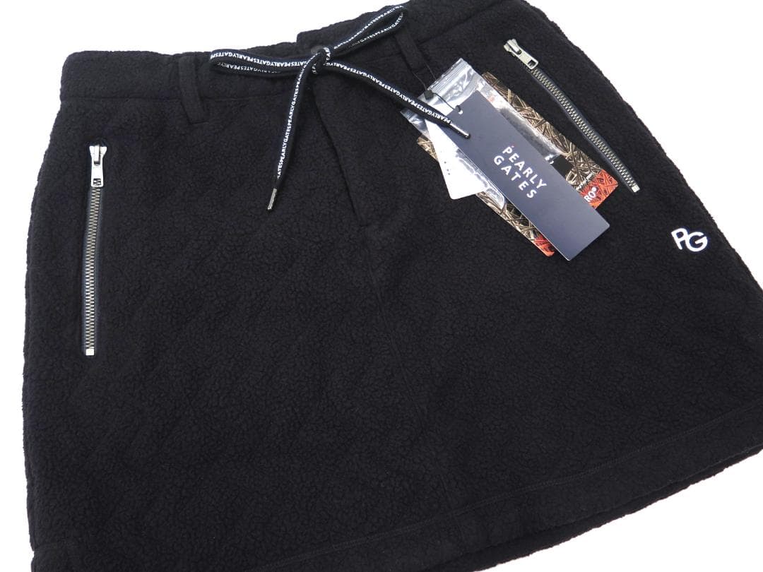 新品● パーリーゲイツ ●ポーラテック使用　キルトボア 3Dスカート　濃紺/M