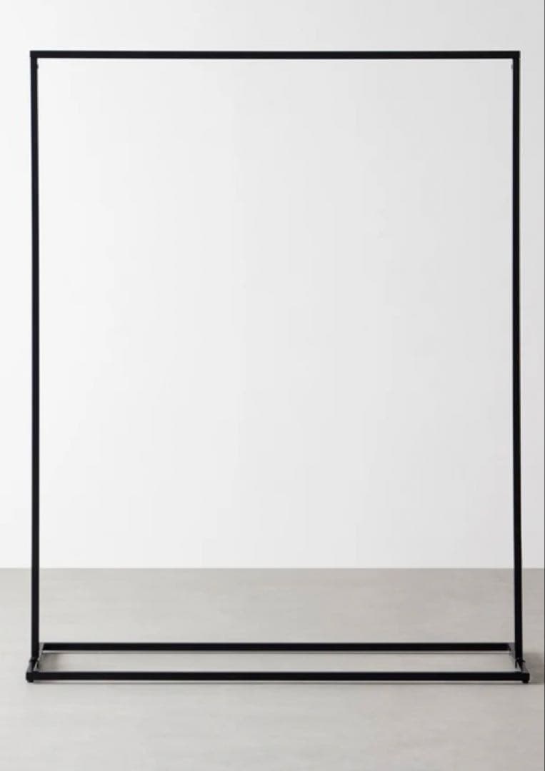 KANADEMONO シンプル アイアン ハンガーラックブラック W120