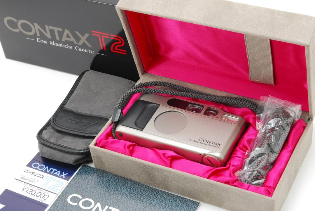 美品 箱＆ケース付き】コンタックス Contax T2 シルバー - メルカリ
