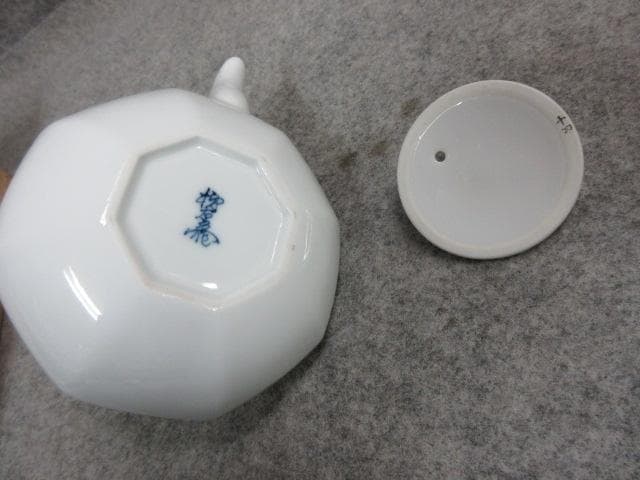 十三代 酒井田柿右衛門 錦手 菊文 面取り 銚子 共箱 [