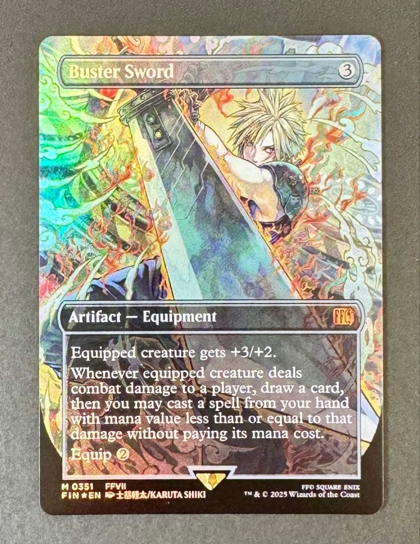 MTG] 英語版「Buster Sword」ボーダーレスFOIL