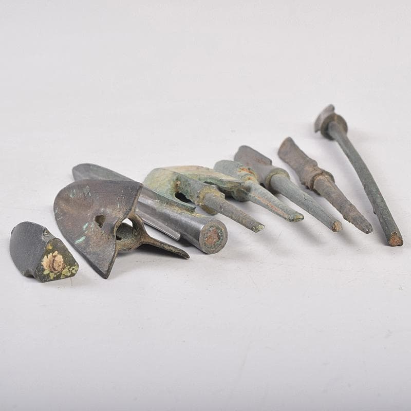 なみなみ　中国　古銅青銅　鏃　矢尻　8点まとめて　D　8894