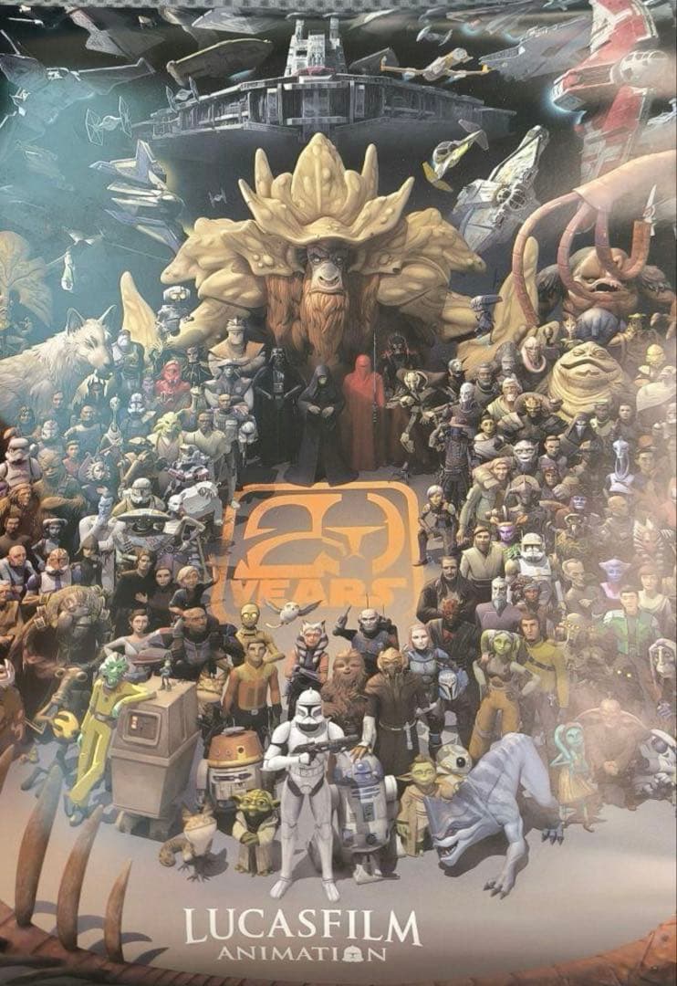 スターウォーズ ルーカスフィルムアニメーション 20周年ポスター